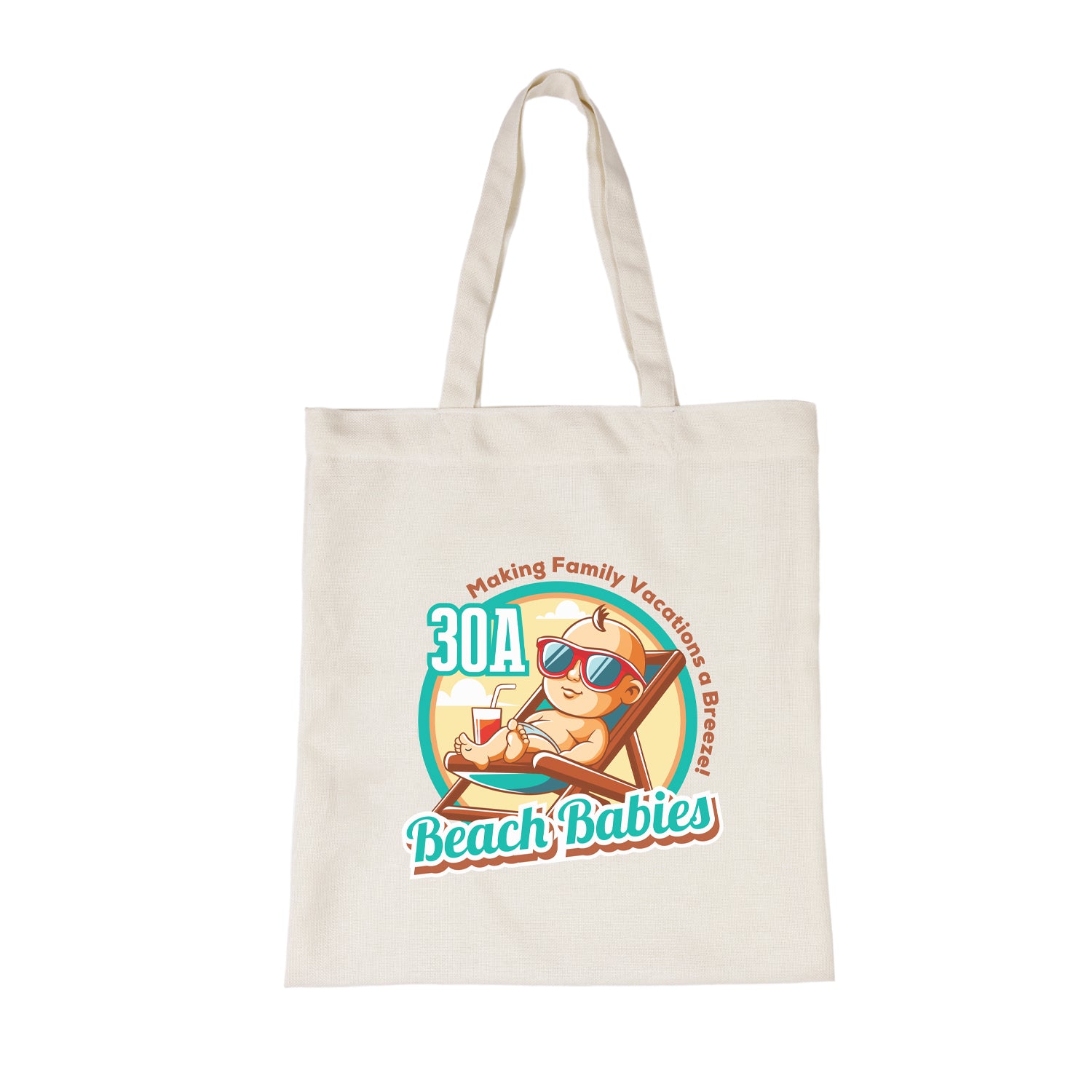 30A Beach Babies canvas bag for carrying gear to the beach