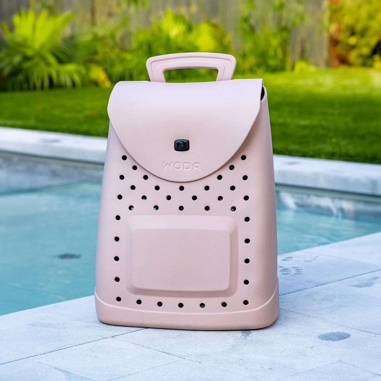 Beach backpack with insulated compartments, perfect for family outings and beach days along 30A.